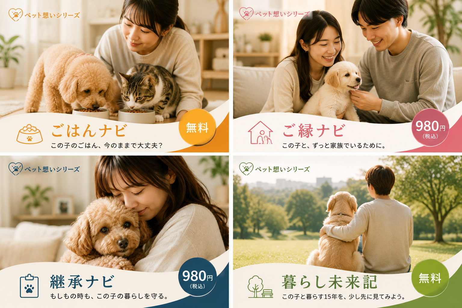 犬と猫のいる日常を、やさしく見守る人